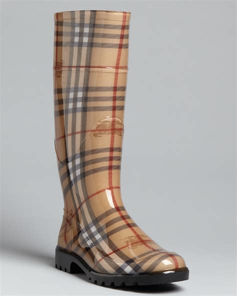 burberry rain boots blue|Burberry haymarket rain boots.